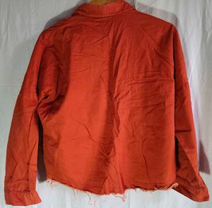 Rust Oversized Pocket Button-Up Shirt