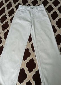 Stylish White Wide Leg Jeans