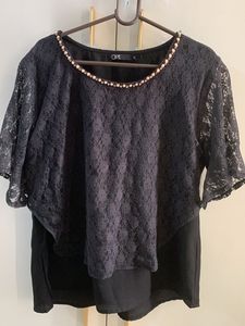 FREEBIE ON BLACK LACE TOP