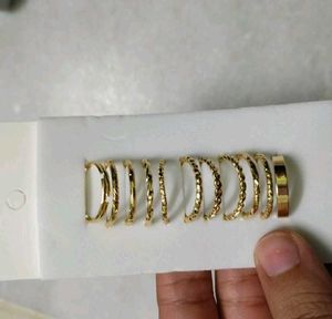 Set of 10 Anti tarnish Rings