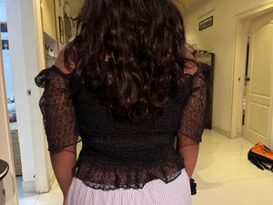 Chic Black Off-Shoulder Smocked Top