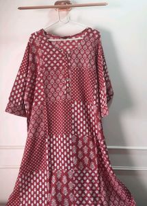 Maroon rust color kantha work Kurti