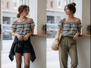 Striped Off-Shoulder Top