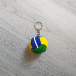 Handmade Brazil Flag Keychain for football lovers
