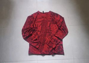 Y2K elongated neckline tshirt