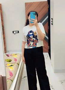 Graphic Print Cropped T-Shirt