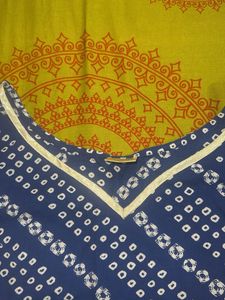 Beautiful Blue Bandhani Kurta