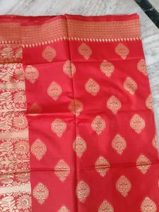 Elegant Red Banarasi Silk Saree🥰😍🤩❤️