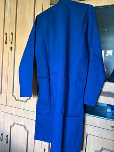 Men's Blue Kurta with Chikankari Nehru Jacket