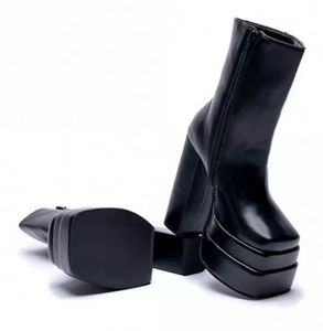 Chunky Platform Heeled Boots