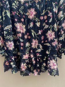 Floral Off-Shoulder Peasant Top
