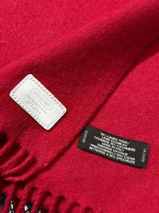 Coach Red Scarf with Fringe