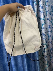 Cute Penguin Print Drawstring Bag