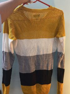 Stylish Striped Knit Sweater