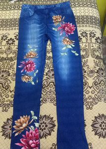 Blue Designer Jeggings