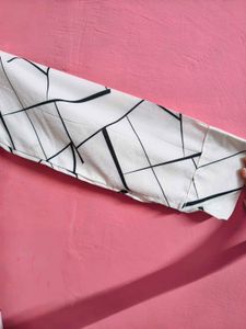Stylish White Geometric Print Shirt