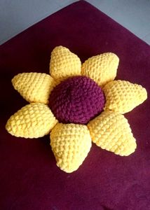 Crochet sunflower 🌻 plush pillow