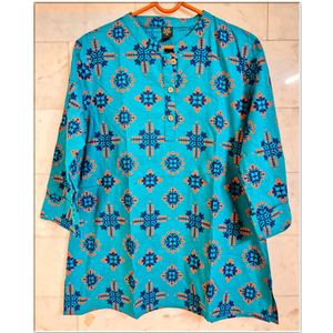 Teal Short Kurti