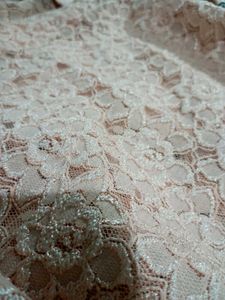 Beige Floral Lace Kurti |