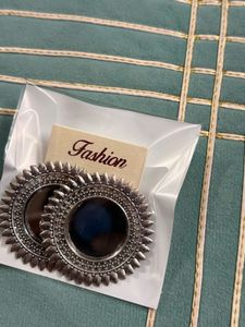 mirror work earrings, two piece combo