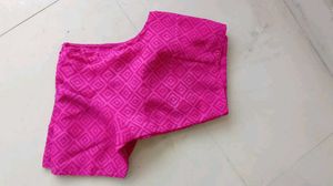 Vibrant Pink Geometric Print Blouse
