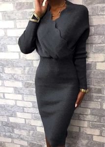 SaleElegant Grey Knit Dress