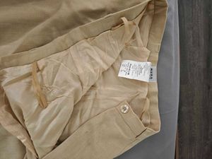 Mura Beige Linen Blend Trousers (good length)