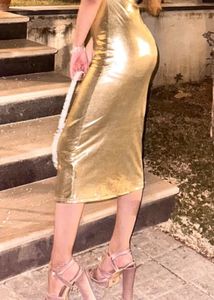 Glamorous Gold Metallic Dress