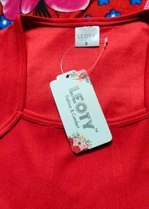 Square Neck New Red Full Sleeve Top♥️