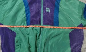 Retro Color Block Windbreaker Jacket