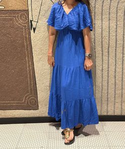 Blue Tiered Maxi Dress❤️