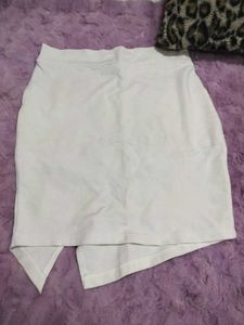 White Asymmetrical Skirt 🤍