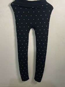 Stylish Navy Polka Dot Leggings