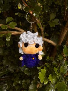 Satoru Gojo Handmade Crochet Keychain Charm