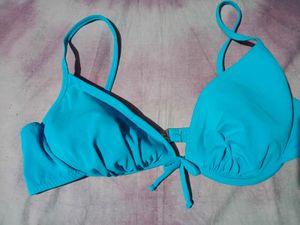 Blue Halter Neck Bikini  bra