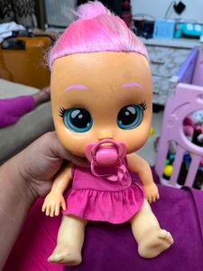Cry Babies Doll with Pink Hair