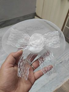 Unused White Hair Clip Bow