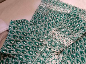 elegant green Georgette kurti