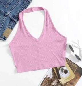 Ribbed Halter Top - Stylish & Trendy