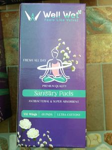 Well Wet Sanitary40 Pads In One Box.Pack Of 4