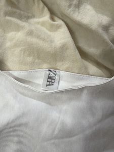 Zara White Spaghetti Strap Cami Top