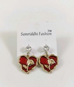 Samriddhi Fashion Heart & Rose Earrings