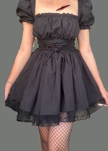 Gothic Lolita Black Mini Dress