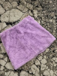 Lavender Faux Fur Mini Skirt