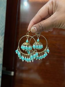 Bohemian Turquoise Hoop Earrings
