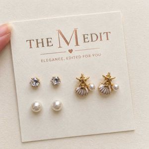 Ocean Shell Breeze 3-Pair Earring Set 🐚💎
