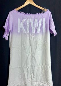 Ombre Dress In Lilac And White( M Size)