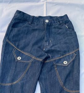 Flared Dark Wash Denim Jeans