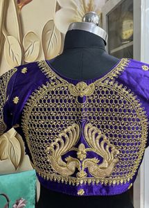 Exquisite Purple Embroidered Blouse