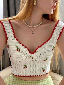 Crochet Cherry Crop Top
